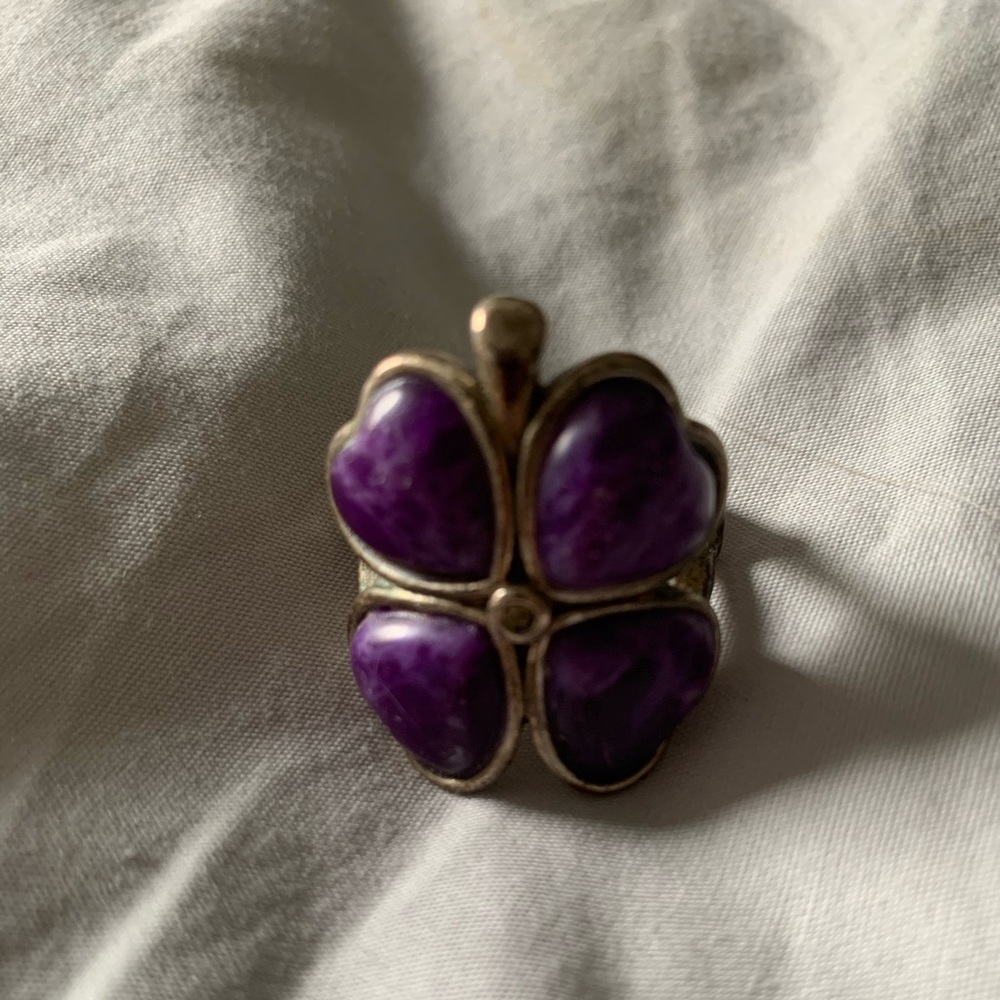 purple clover lucky brand ring (rare)